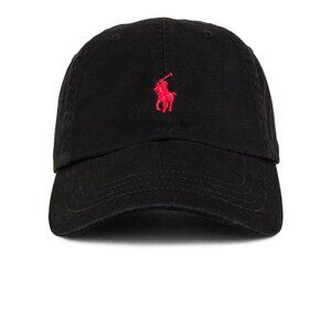 Polo Ralph Lauren Chino Cap in Black & Red